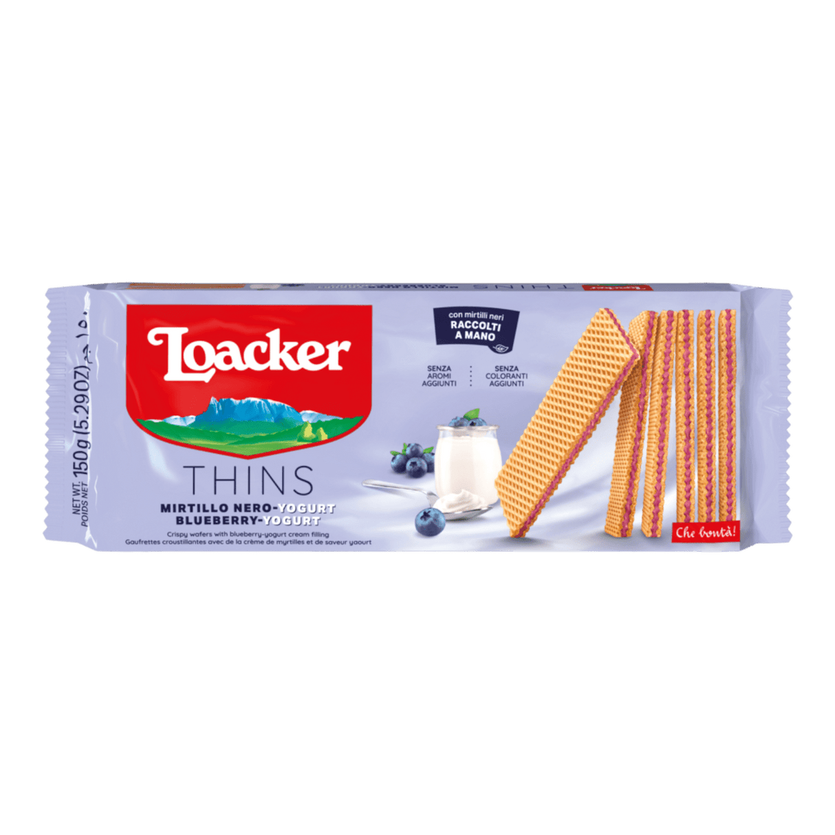LOACKER Thins Blueberry Yogurt Wafers (150g) - CrescentMarket