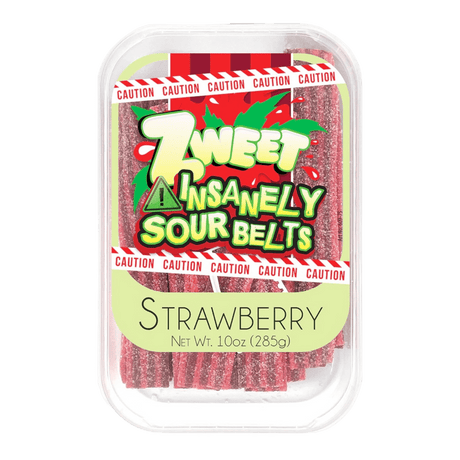 Zweet Insanely Sour Strawberry Belts - CrescentMarket