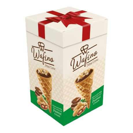 Wafino Mini Cone Peanut Cream Flavor (18x10g) - CrescentMarket