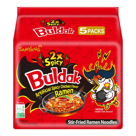 Buldak Ramen 2x Spicy 5-Pack - CrescentMarket