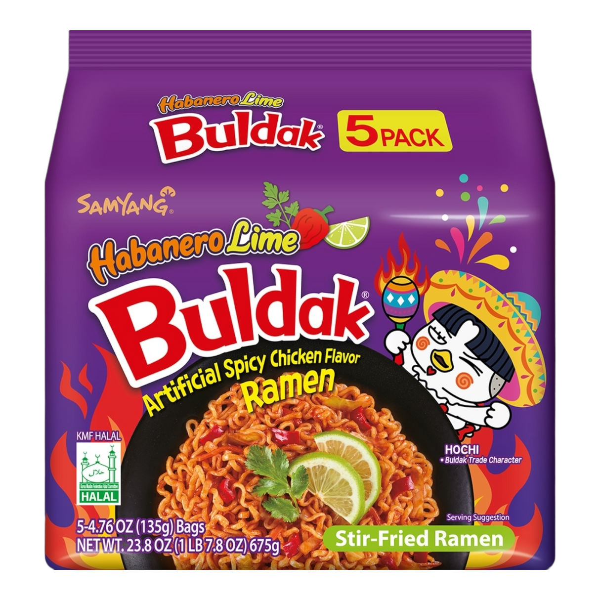 Buldak Ramen Habanero Lime 5-Pack - CrescentMarket