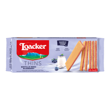 LOACKER Thins Blueberry Yogurt Wafers (150g) - CrescentMarket