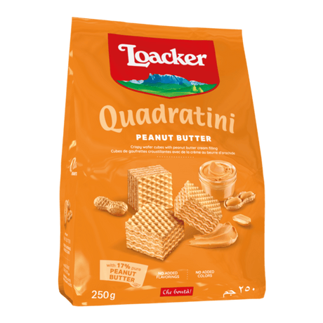 LOACKER Quadratini Peanut Butter (250g) - CrescentMarket