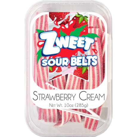 Zweet Sour Belts Strawberry Cream - CrescentMarket