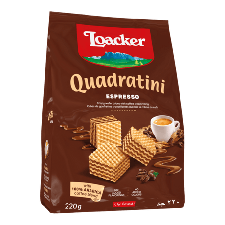 LOACKER Quadratini Expresso (220g) - CrescentMarket