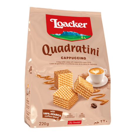 LOACKER Quadratini Cappuccino (220g) - CrescentMarket