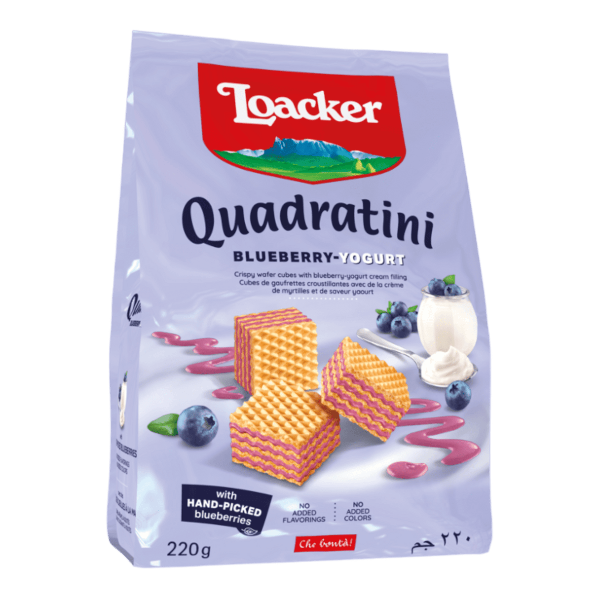 LOACKER Quadratini Blueberry-Yogurt (220g) - CrescentMarket