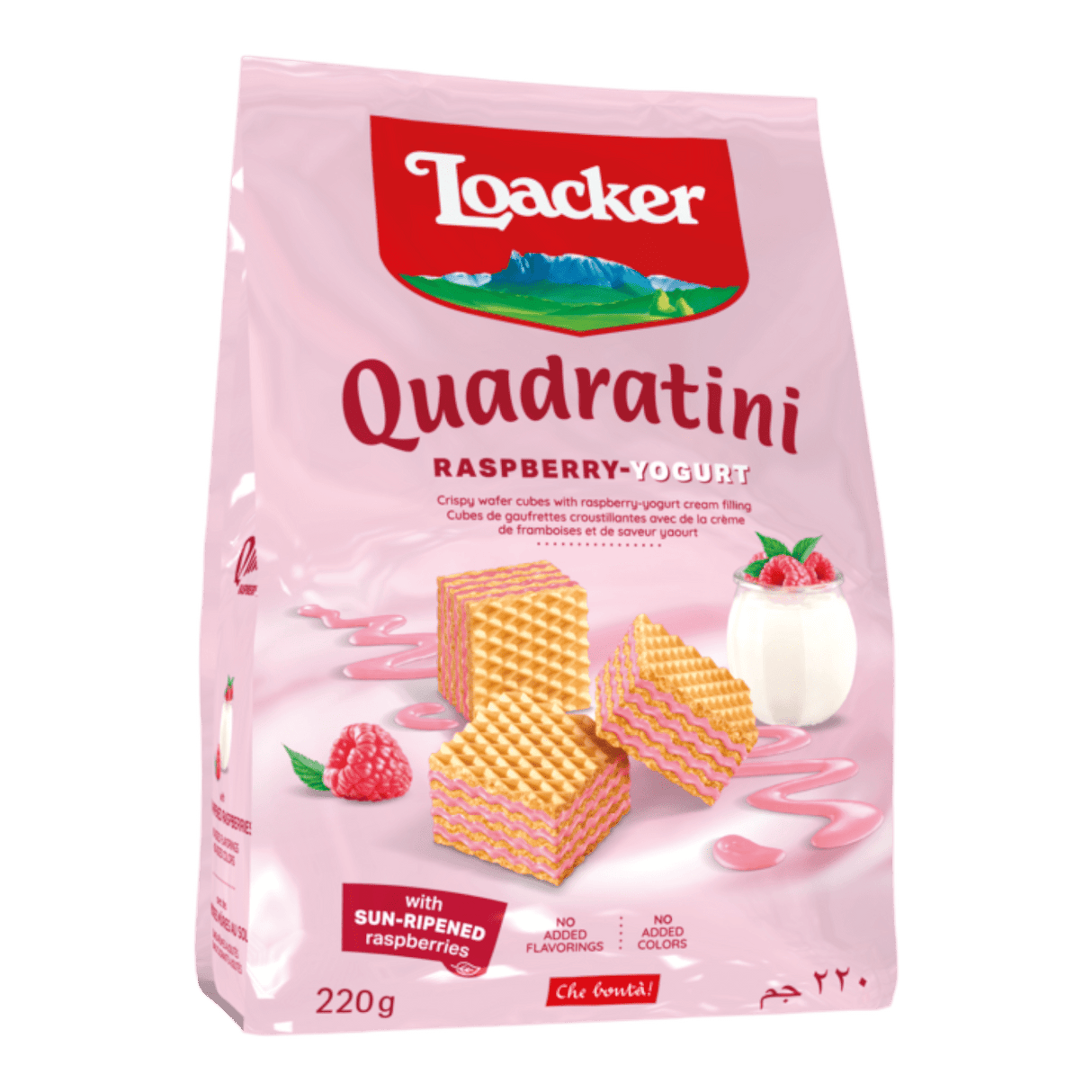 LOACKER Quadratini Rasberry-Yogurt (220g) - CrescentMarket