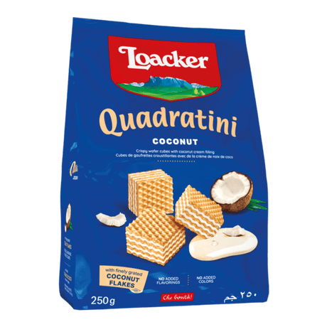 LOACKER Quadratini Coconut (250g) - CrescentMarket