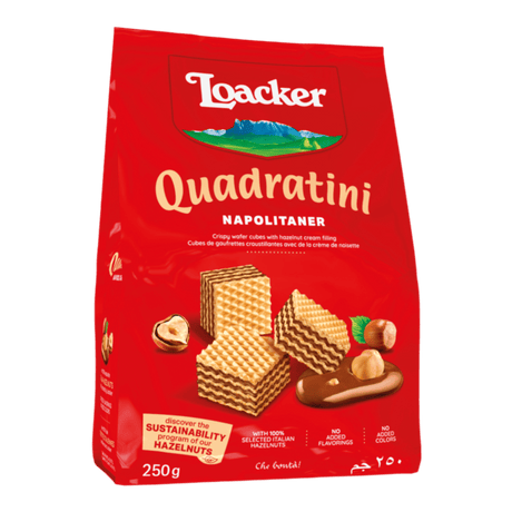 LOACKER Quadratini Hazelnut (250g) - CrescentMarket