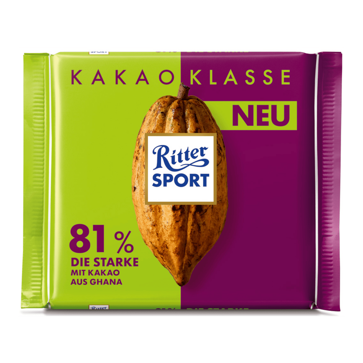 Ritter Sport 81% Die Starke Chocolate (100g) - CrescentMarket