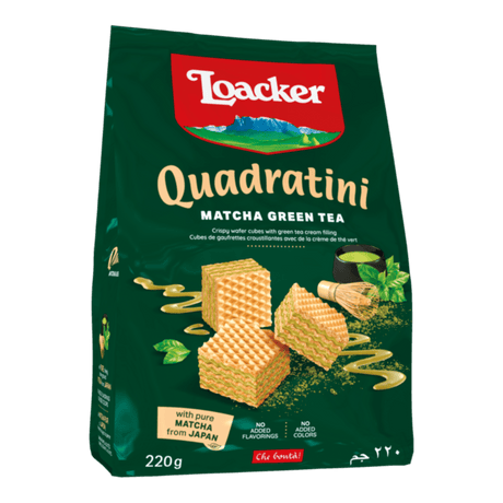 LOACKER Quadratini Matcha Green Tea (250g) - CrescentMarket