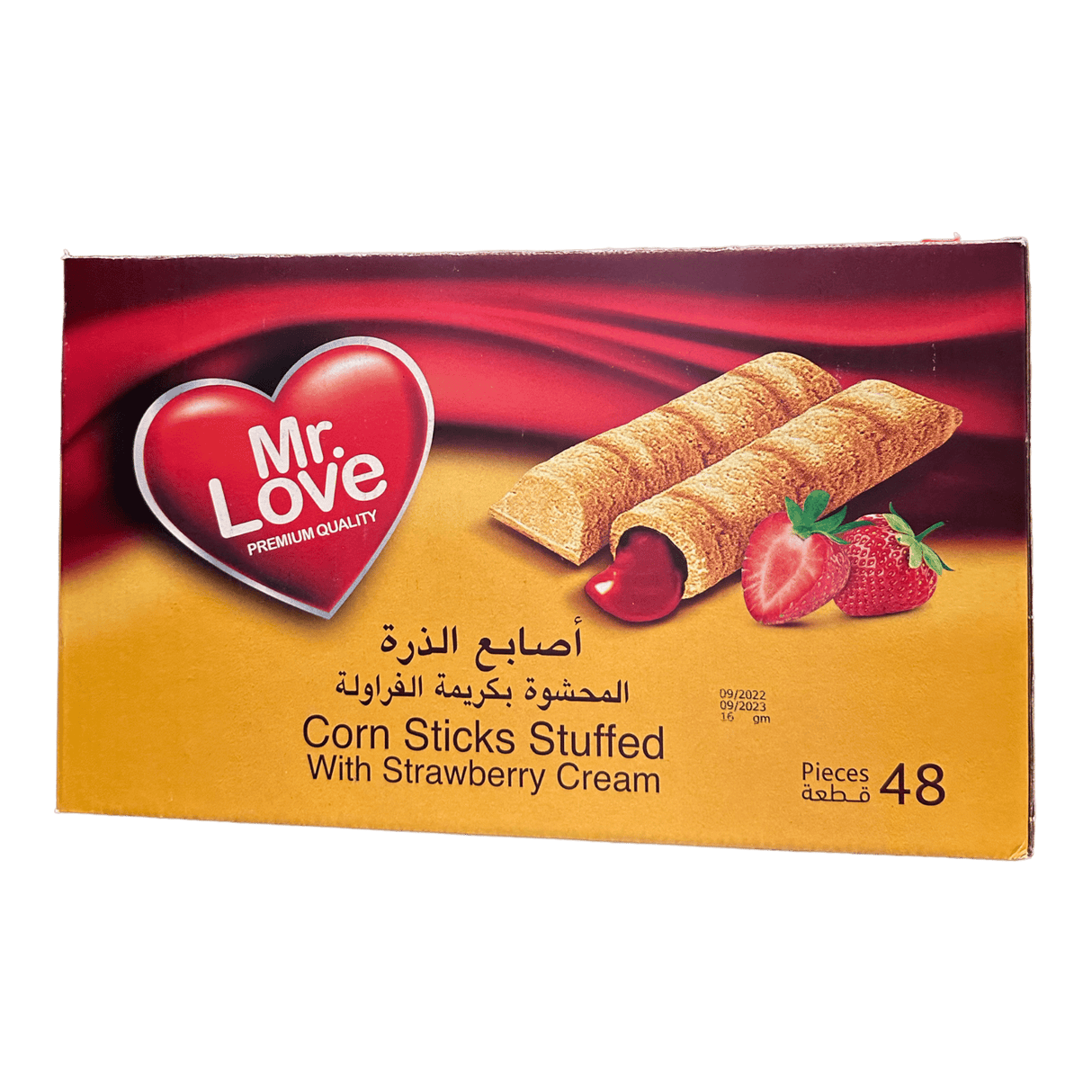 Mr.Love Stuffed Strawberry Corn Sticks (48pc s) - CrescentMarket