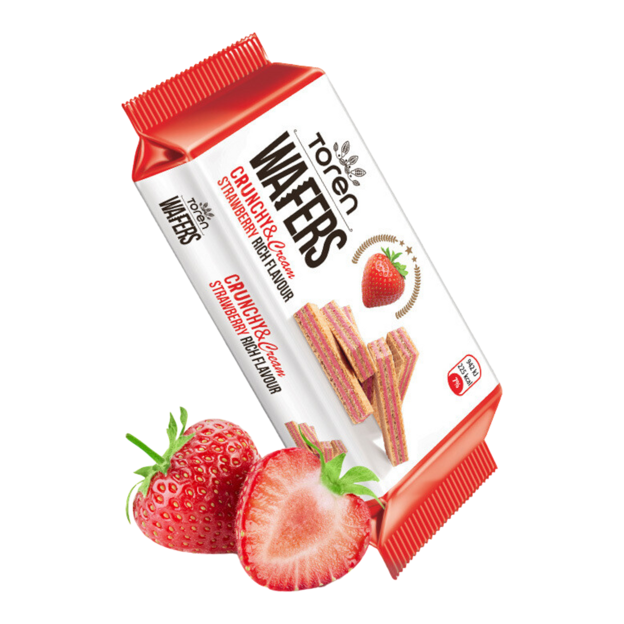 Toren Crunchy & Cream Strawberry Wafers (55gx24ct) - CrescentMarket