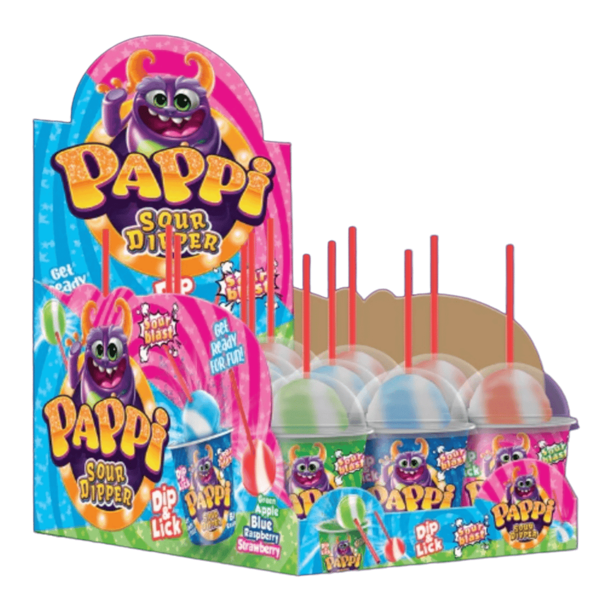 Pappi Sour Dipper Candy 12ct - CrescentMarket