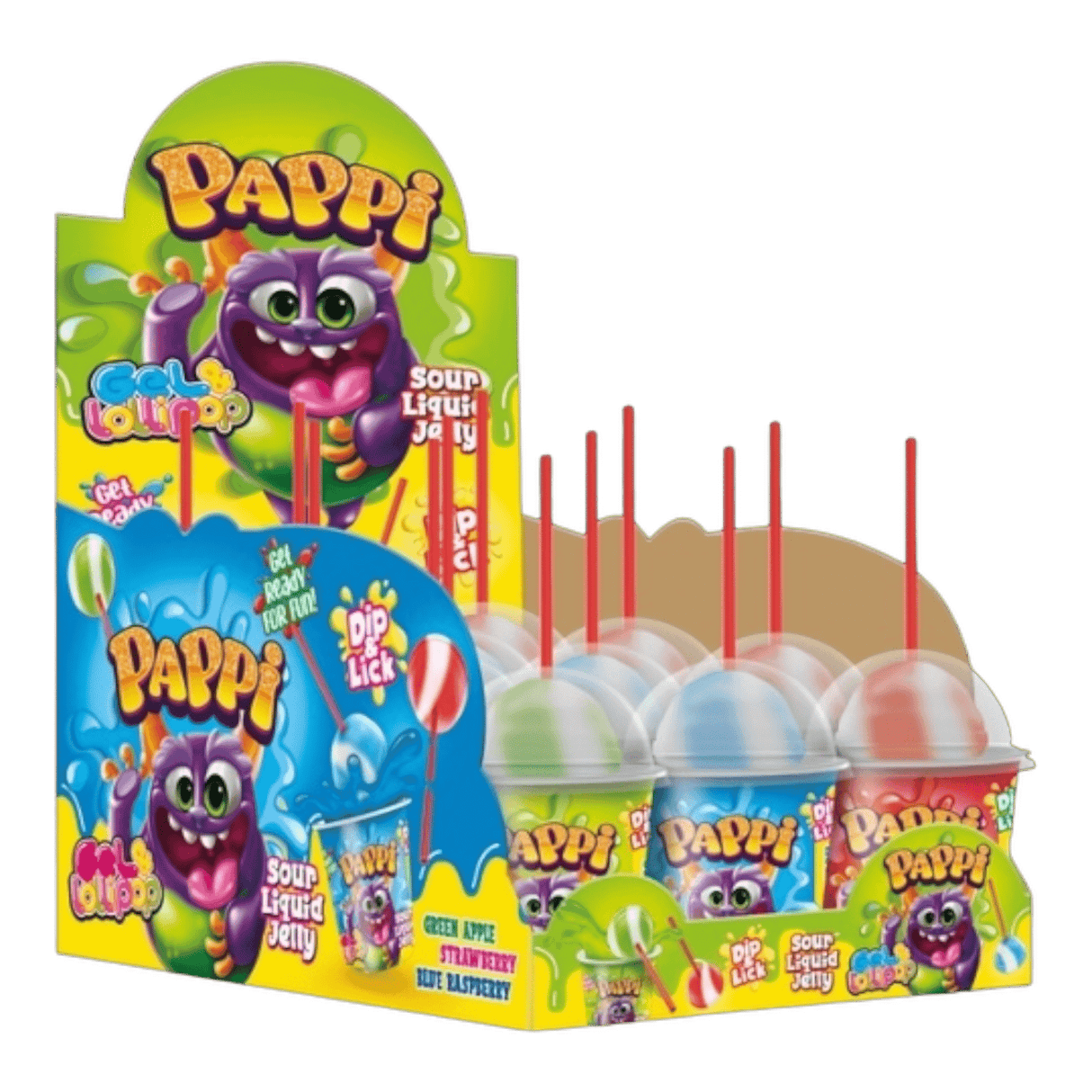 Pappi Sour Dipper Jelly Candy 12ct - CrescentMarket