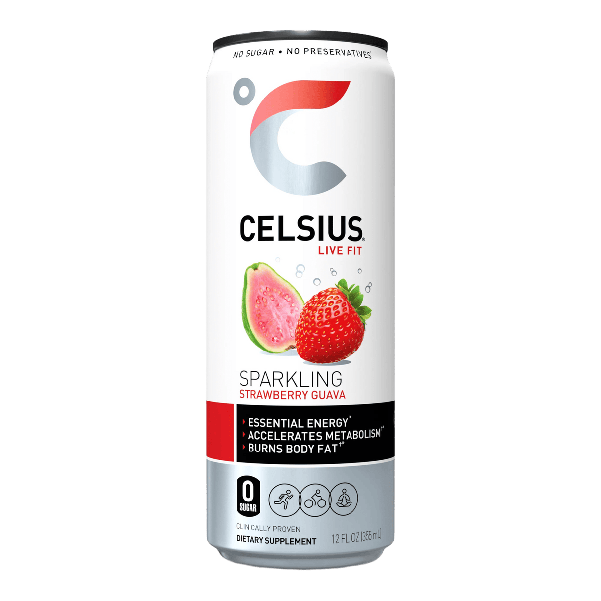 Celsius Strawberry Guava Energy Drink 12oz - CrescentMarket