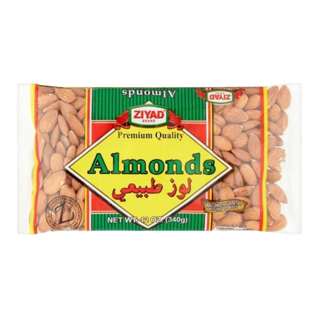 Ziyad Whole Raw Almonds 12oz - CrescentMarket