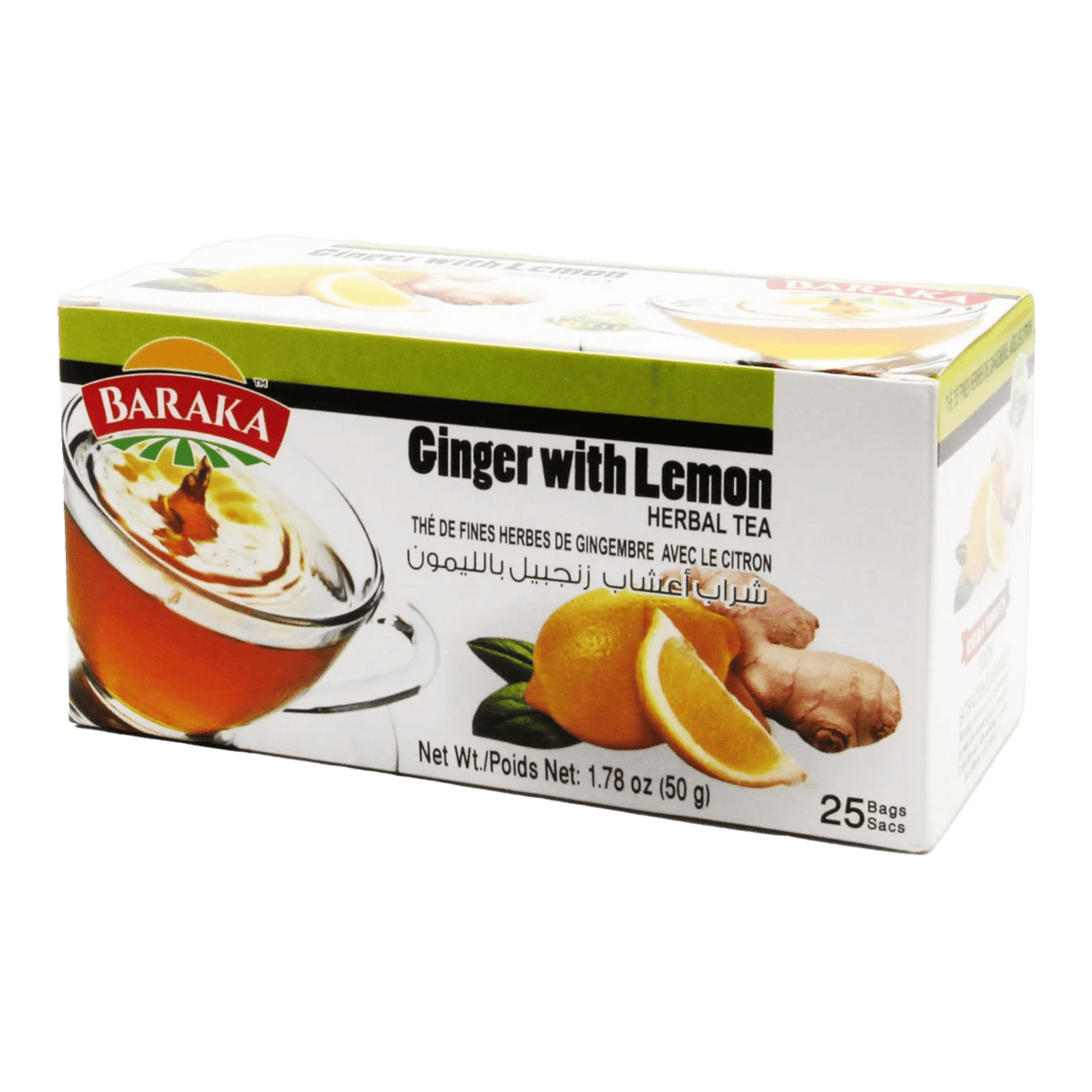 Baraka Ginger & Lemon Tea bags (25ct) - CrescentMarket