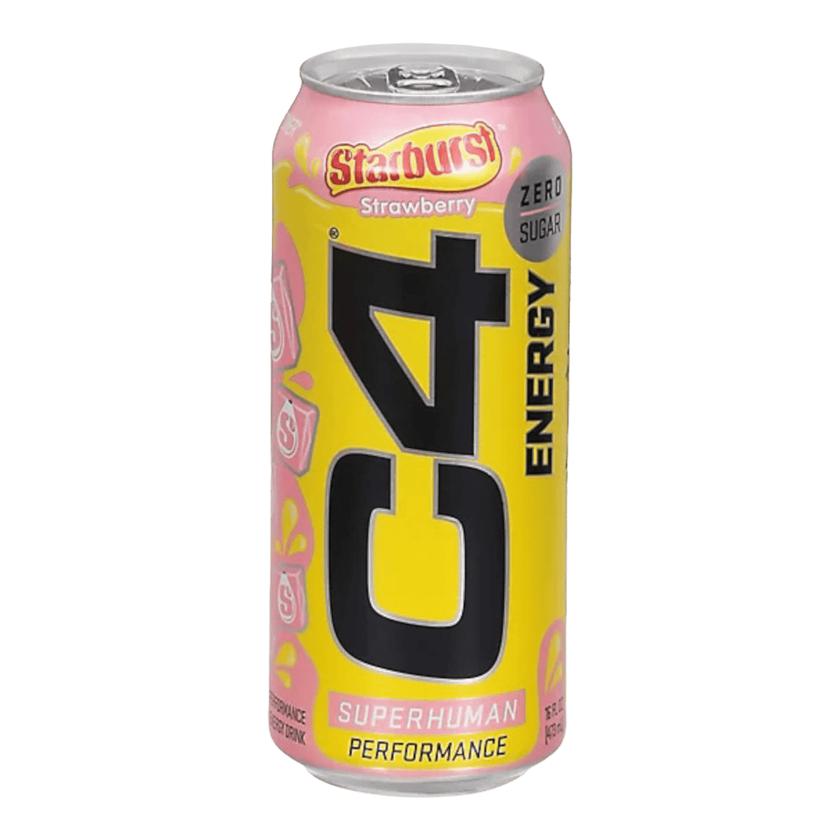 C4 Starburst strawberry Energy Drink 16oz - CrescentMarket