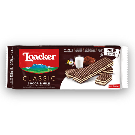 LOACKER Classic Cocoa & Milk Wafers - CrescentMarket