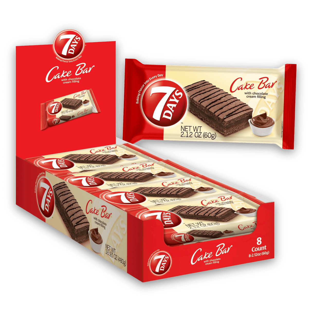 7-Days Chocolate Cake Bars 8ct - CrescentMarket