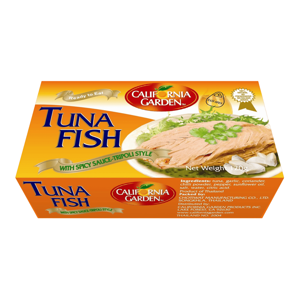 California Garden Sliced Tuna Tripoli Style 120gr - CrescentMarket