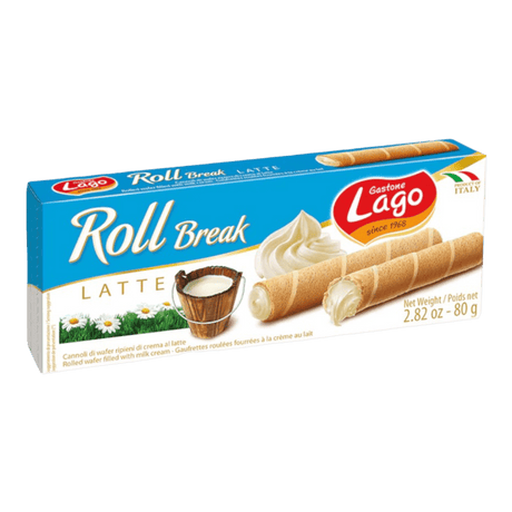 Lago Roll Break Milk Rolled Wafers (80g) - CrescentMarket