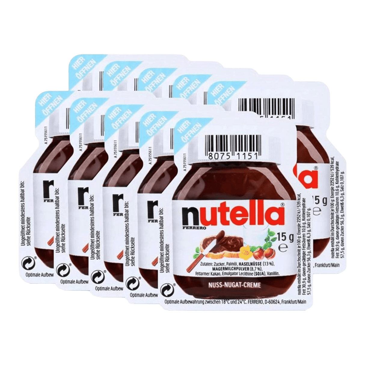 Nutella Mini Hazelnut Spread 15gr (10-pack) - CrescentMarket