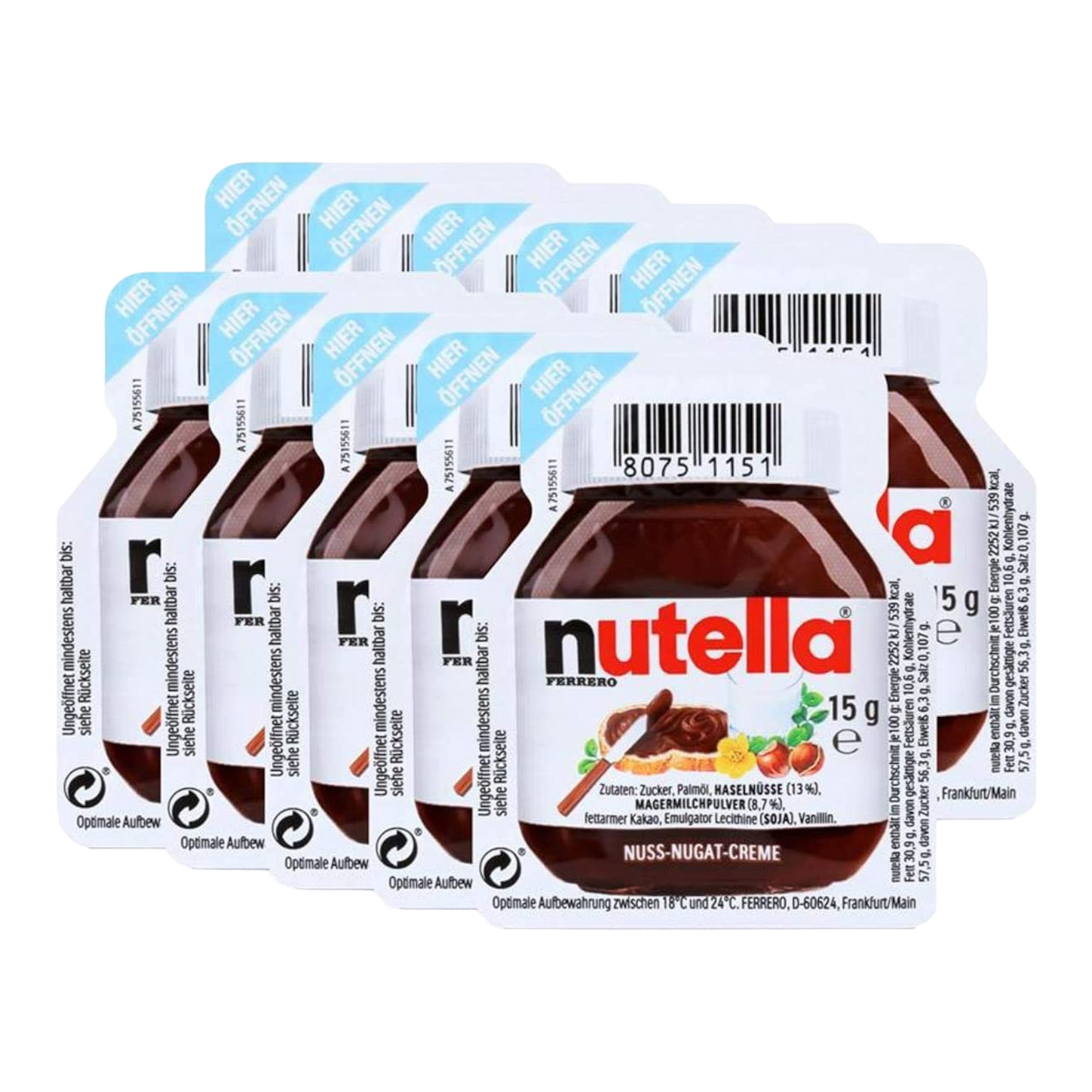 Nutella Mini Hazelnut Spread 15gr (10-pack)