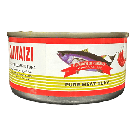 Quwaizi Tuna Spicy in Sunflower Oil 185gr - CrescentMarket